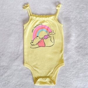 Disney Yellow Bodysuit with Rainbow and Bear